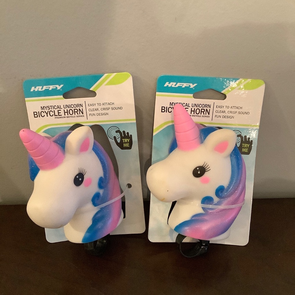Huffy Unicorn Bike Horns for Kid's Bike SET OF TWO New